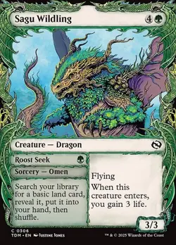 Sagu Wildling Foil Showcase TDM 306 Common MTG - Image 1