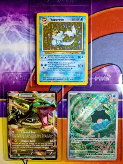 Pokemon TCG: Mixed Card Lot Vaporeon Jungle Holo Rayquaza EX WOTC Vintage IR - Image 1