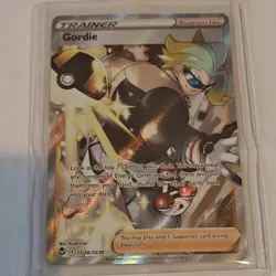 Pokemon Gordie TG24/30 Silver Tempest Trainer Gallery Ultra Rare Full Art Holo - Image 1