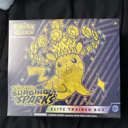 Pokemon TCG SV SURGING SPARKS ETB Elite Trainer Box - FACTORY SEALED - Image 1