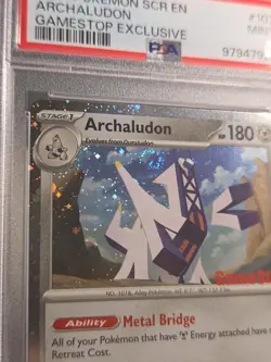 (SWIRL)2024 Pokemon SCR EN-Stellar Crown GamestopExclusive #107 Archaludon PSA 9 - Image 4
