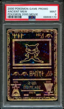 Pokemon RARE 4 SWIRLS Double Holo Ancient Mew | PSA 9 Mint | Movie 2000 Promo - Image 1
