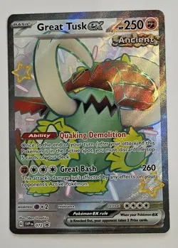 Great Tusk ex SVP 072 (Shiny Black Star Promo) Paldean Fates Near Mint Pokemon - Image 1
