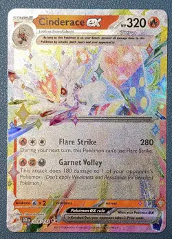 Cinderace ex - 028/142 Stellar Crown Double Rare Pokemon - NM/MINT - Image 1