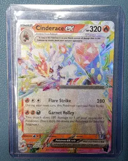 Cinderace ex - 028/142 Stellar Crown Double Rare Pokemon - NM/MINT - Image 2