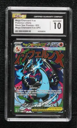 Mega Charizard X ex Pokemon Evolution Black Star (MEP) Promo CGC 10 Gem Mint - Image 1