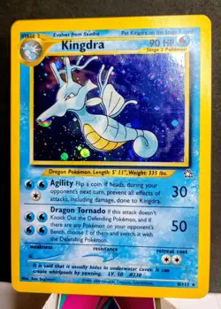 Pokemon TCG: Kingdra #8/111 WOTC Neo Genesis Holo Vintage Swirl #TG03/TG30 SWSH - Image 2