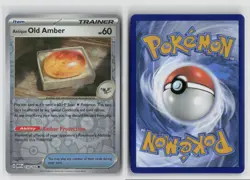 Antique Old Amber #154/165 Sv Scarlet & Violet 151 Reverse Holo Pokemon TCG NM - Image 3