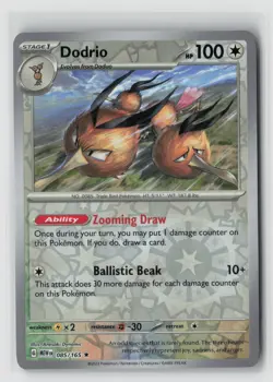 Dodrio #085/165 Sv Scarlet & Violet 151 Reverse Holo Rare Pokemon TCG NM - Image 1