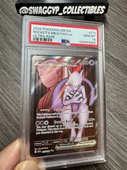 ◓Team Rocket's Mewtwo ex Destined Rivals - Pokemon Full Art Ultra Rare PSA 10◓ - Image 3