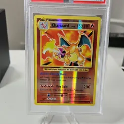 Pokemon 2016 Charizard 11/108 Evolutions Reverse Holo Foil PSA 8 - Image 4