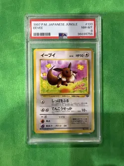 1997 P. M. Eevee #133 - PSA 8 NM-MT Pokemon Japanese Jungle - Image 1