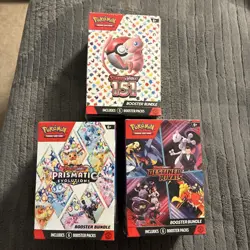 3 Pokemon Bundles All Sealed Inc. 151, Destined Rivals & Prismatic Evolutions - Image 1