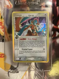 Pokemon Holon Phantoms Deoxys Reverse Holo Stamp very clean - Image 1