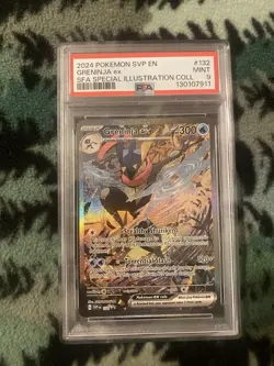 Pokemon Greninja ex 132 Promo Full Art Holo Scarlet & Violet PSA 9 English - Image 1