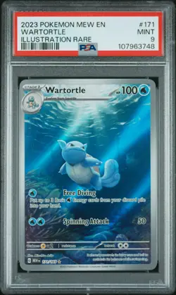 2023 Pokemon Mew 151 Wartortle #171 MINT PSA 9 Illustration Rare - Image 1
