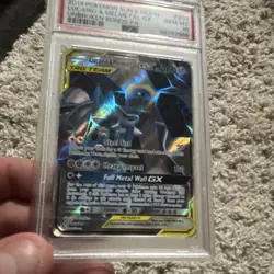 Pokemon Lucario & Melmetal GX Full Art TAG TEAM Holo Sm-Unbroken Bonds PSA 10 - Image 5
