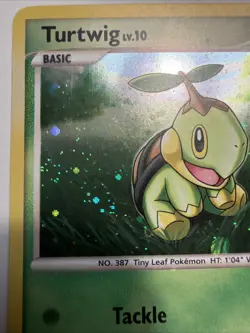 Pokemon Turtwig #DP01 Holo SWIRL Diamond & Pearl TCG LP - Image 3