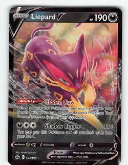 LIEPARD V 104/198 HOLO RARE V CHILLING REIGN POKEMON NM - Image 2