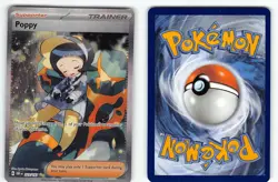POPPY 227/197 SPECIAL ILLUSTRATION RARE OBSIDIAN FLAMES POKEMON NM - Image 1