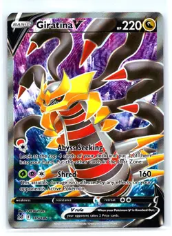 Pokemon Giratina V 185/196 Swsh11: Lost Origin Ultra Rare Full Art Holo 220 HP - Image 1