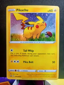 Pokemon TCG: Pikachu #SWSH039 Sword & Shield Black Star Promo Holo - Image 1