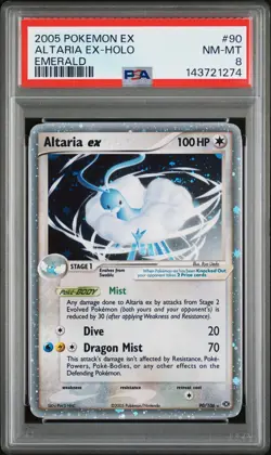 Pokemon Altaria ex EX Emerald Holo Ultra Rare #90 PSA 8 - Image 1