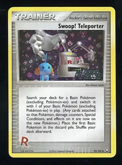 SWOOP! TELEPORTER 2004 Pokemon Team Rocket Returns Reverse Holo Stamped #92 - NM - Image 1