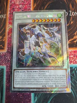 Yu-Gi-Oh! Crystal Wing Synchro Dragon RA02-EN029 Platinum Secret 1st Edition NM - Image 1