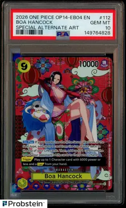 2026 ONE PIECE OP14-EB04-THE AZURE SEA'S SEVEN #112 Boa Hancock PSA 10 GEM MINT - Image 1