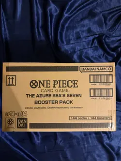 One Piece The Azure Sea's Seven OP-14-EB04 Sleeved Booster Case 144 Packs Sealed - Image 3