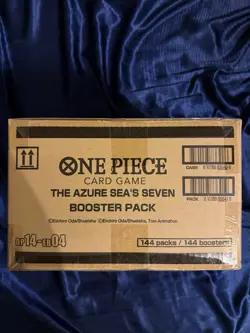 One Piece The Azure Sea's Seven OP-14-EB04 Sleeved Booster Case 144 Packs Sealed - Image 4