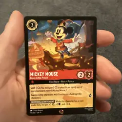 Disney Lorcana Mickey Mouse-Brave Little Prince EN 111/204 Fabled Legendary Card - Image 1