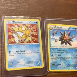 50 Pokemon TGC Cards Lot Water Type Magikarp XY143 Holo Staryu Reverse Holo Bulk - Image 2