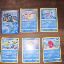 50 Pokemon TGC Cards Lot Water Type Magikarp XY143 Holo Staryu Reverse Holo Bulk - Image 5