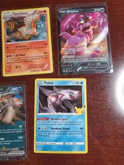 Pokemon 5 Card Lot Holos EX, V And Rare Cards , Great Value Set Building Lot18 - Image 3