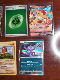 Pokemon 5 Card Lot Holos EX, V And Rare Cards , Great Value Set Building Lot12 - Image 3
