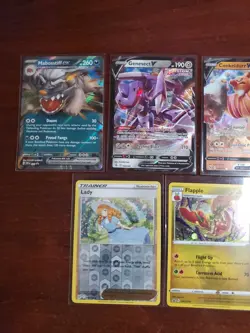 Pokemon 5 Card Lot Holos EX, V And Rare Cards , Great Value Set Building Lot28 - Image 2