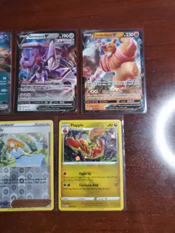 Pokemon 5 Card Lot Holos EX, V And Rare Cards , Great Value Set Building Lot28 - Image 3