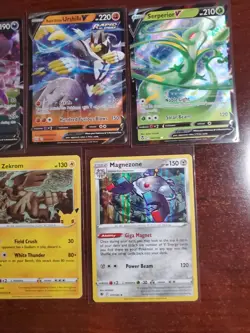 Pokemon 5 Card Lot Holos EX, V And Rare Cards , Great Value Set Building Lot34 - Image 3