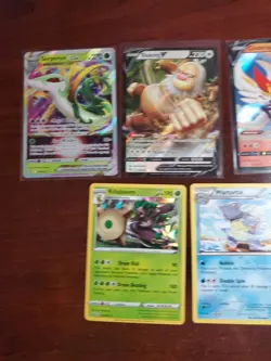 Pokemon 5 Card Lot Holos EX, V And Rare Cards , Great Value Set Building Lot35 - Image 2