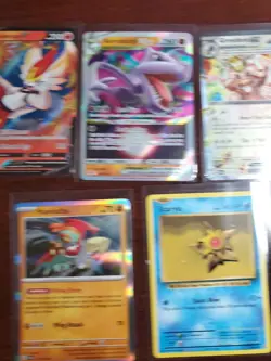 Pokemon 5 Card Lot Holos EX, V And Rare Cards , Great Value Set Building Lot11 - Image 2
