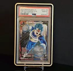 SSB Vegeta Inspired Technique Alt Art Gold Stamp Dragon Ball Super Card PSA 10 - Image 1