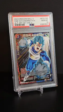SSB Vegeta Inspired Technique Alt Art Gold Stamp Dragon Ball Super Card PSA 10 - Image 2