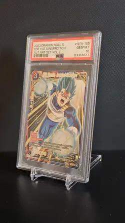 SSB Vegeta Inspired Technique Alt Art Gold Stamp Dragon Ball Super Card PSA 10 - Image 3