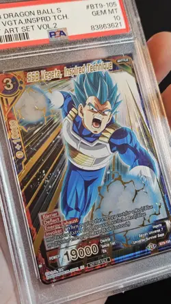SSB Vegeta Inspired Technique Alt Art Gold Stamp Dragon Ball Super Card PSA 10 - Image 4