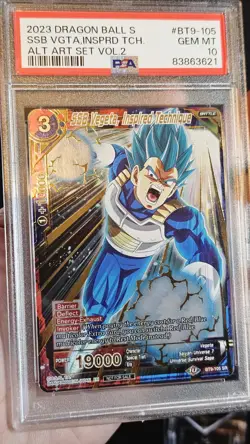 SSB Vegeta Inspired Technique Alt Art Gold Stamp Dragon Ball Super Card PSA 10 - Image 5