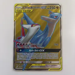 Pokemon Sun and Moon Tag Team Latias and Latios GX Full Art Card 169/181 - Image 1