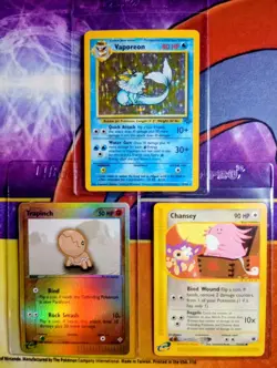 Pokemon TCG: Mixed Card Lot Vaporeon Jungle Holo WOTC Vintage E Series Reverse - Image 1