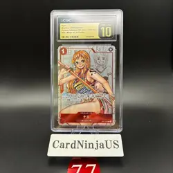 CGC 10 PRISTINE Nami Parallel OP01-016 R 25th Edition ONE PIECE Card Game 77 - Image 1